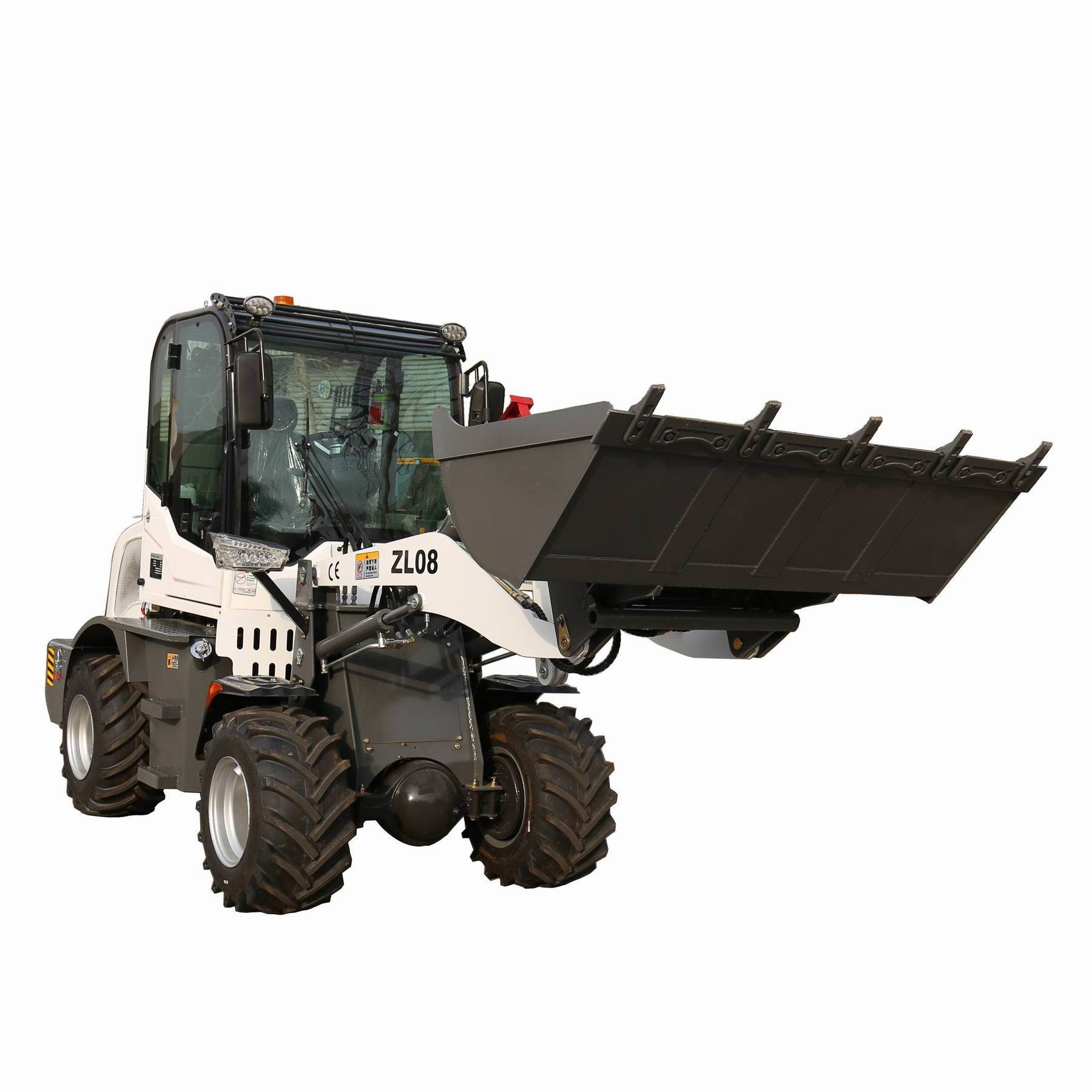 FREE SHIPPING Chinese cheap electric diesel small china front mini wheel loader with quick hitch pallet forks CE price for sale