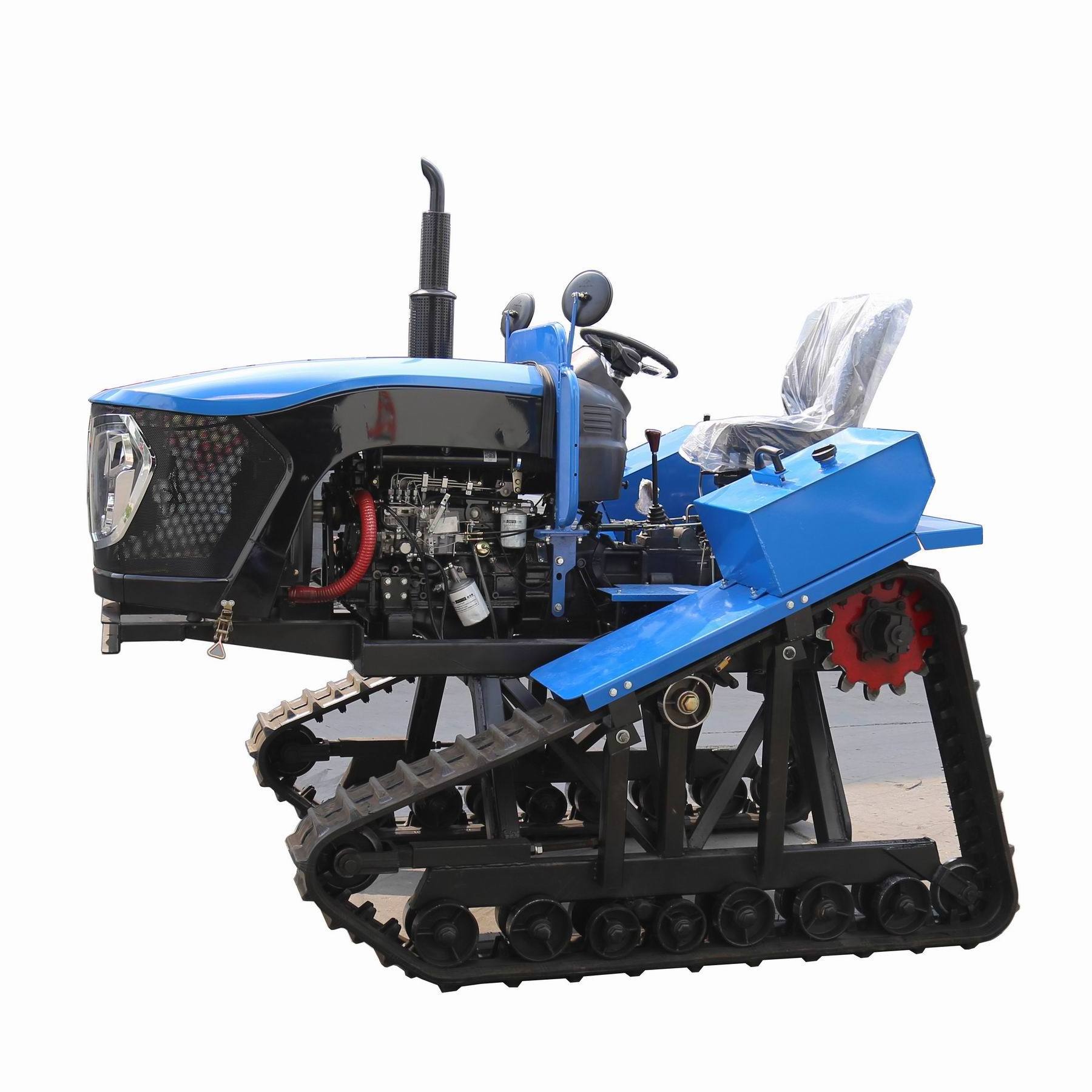 chinese agricultural dozer 35hp 50 hp c502 mini rubber tracks small farm garden  crawler tractor with rotary excavator for sale