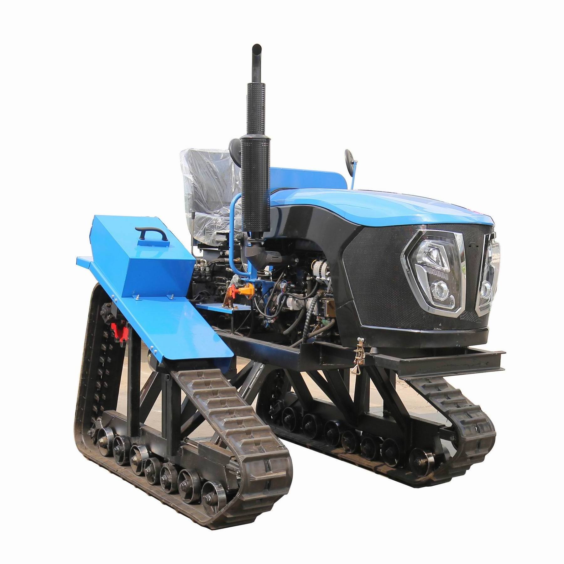 chinese agricultural dozer 35hp 50 hp c502 mini rubber tracks small farm garden  crawler tractor with rotary excavator for sale