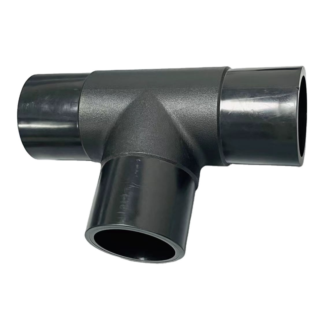 New Arrival Plastic PE100 Butt Fusion HDPE Pipe Fittings pex Fitting Equal Cross Four Way Tee for Water Pipe