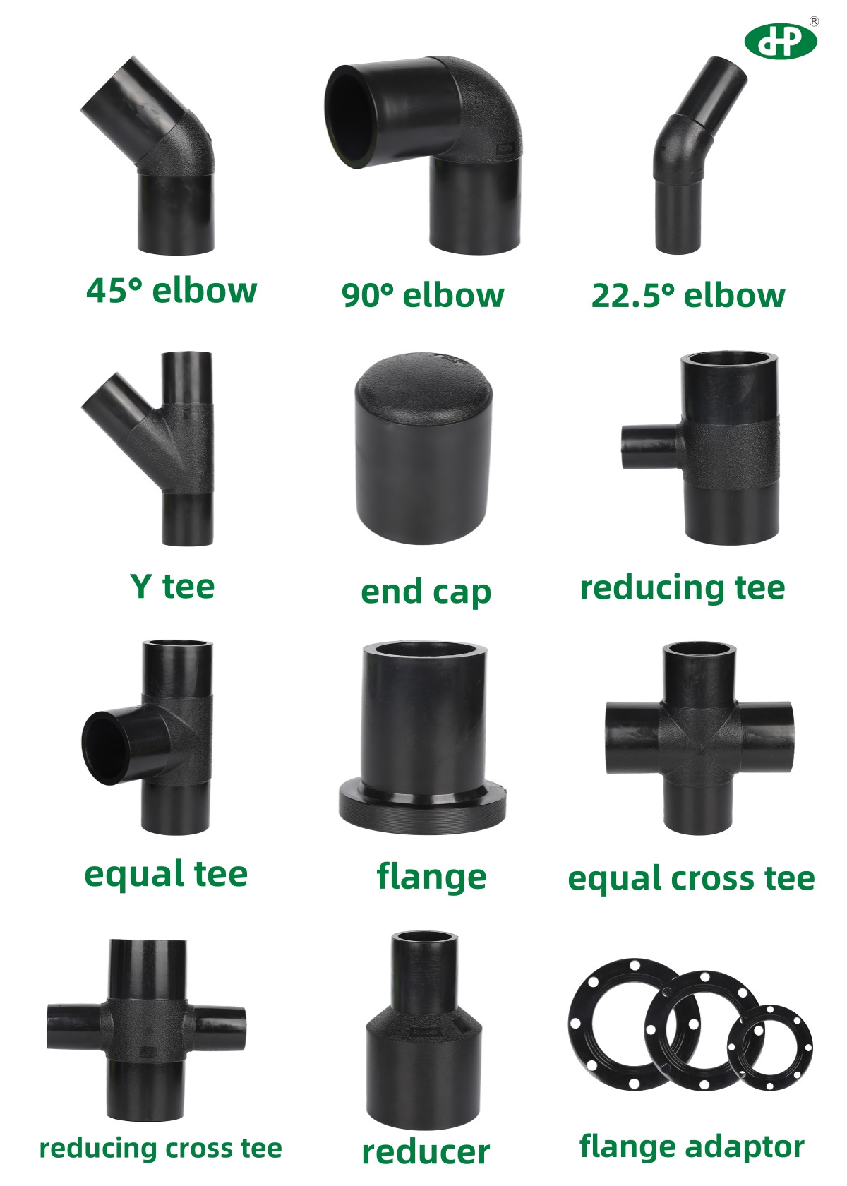 Factory shop HDPE Pipe Fittings butt fusion Reducing Cross Tee welding 4 four way Tee SDR11 PN16