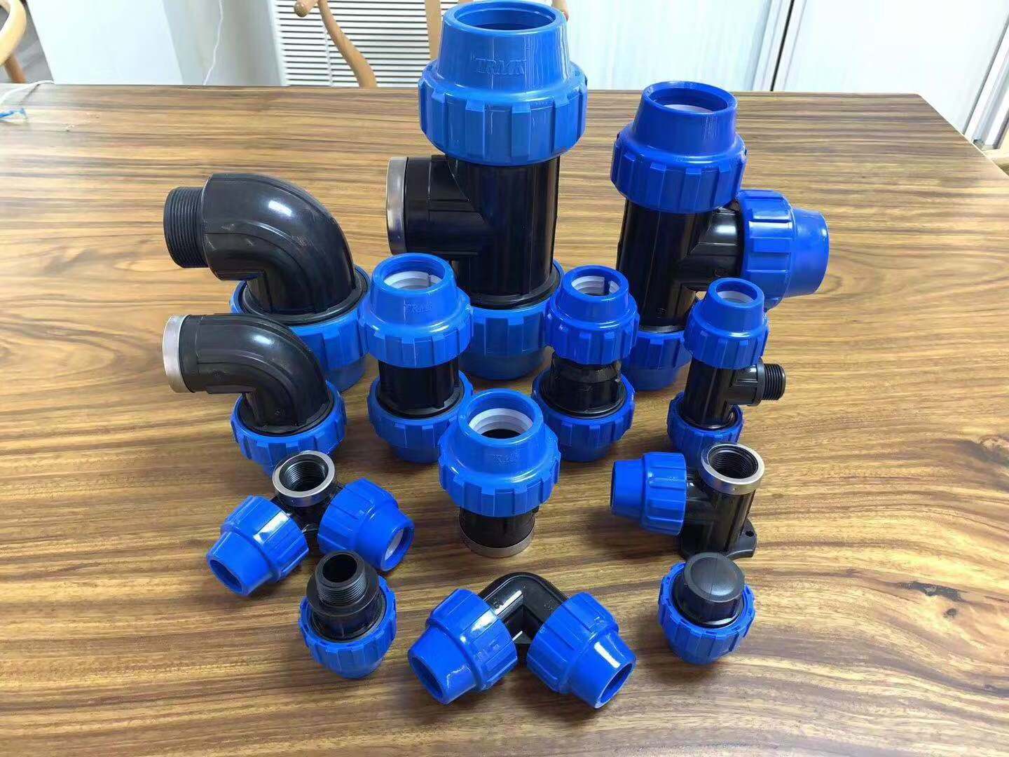 pp  HDPE irrigation compression fitting for irrigation water pipe