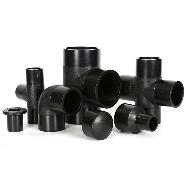 HDPE Equal Tee Reducer PE Cross Stub End Stub Flange Corrosion Resistant Plastic Connector Water Application Union Welding