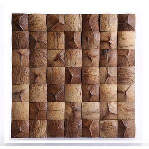 Coco Eco Brand High quality Wholesale New Arrival Coconut Shell Mosaic Wall Panel