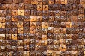 Nature Coconut Shell Wall Panels Coconut Mosaic Tiles Coconut Shell Tile