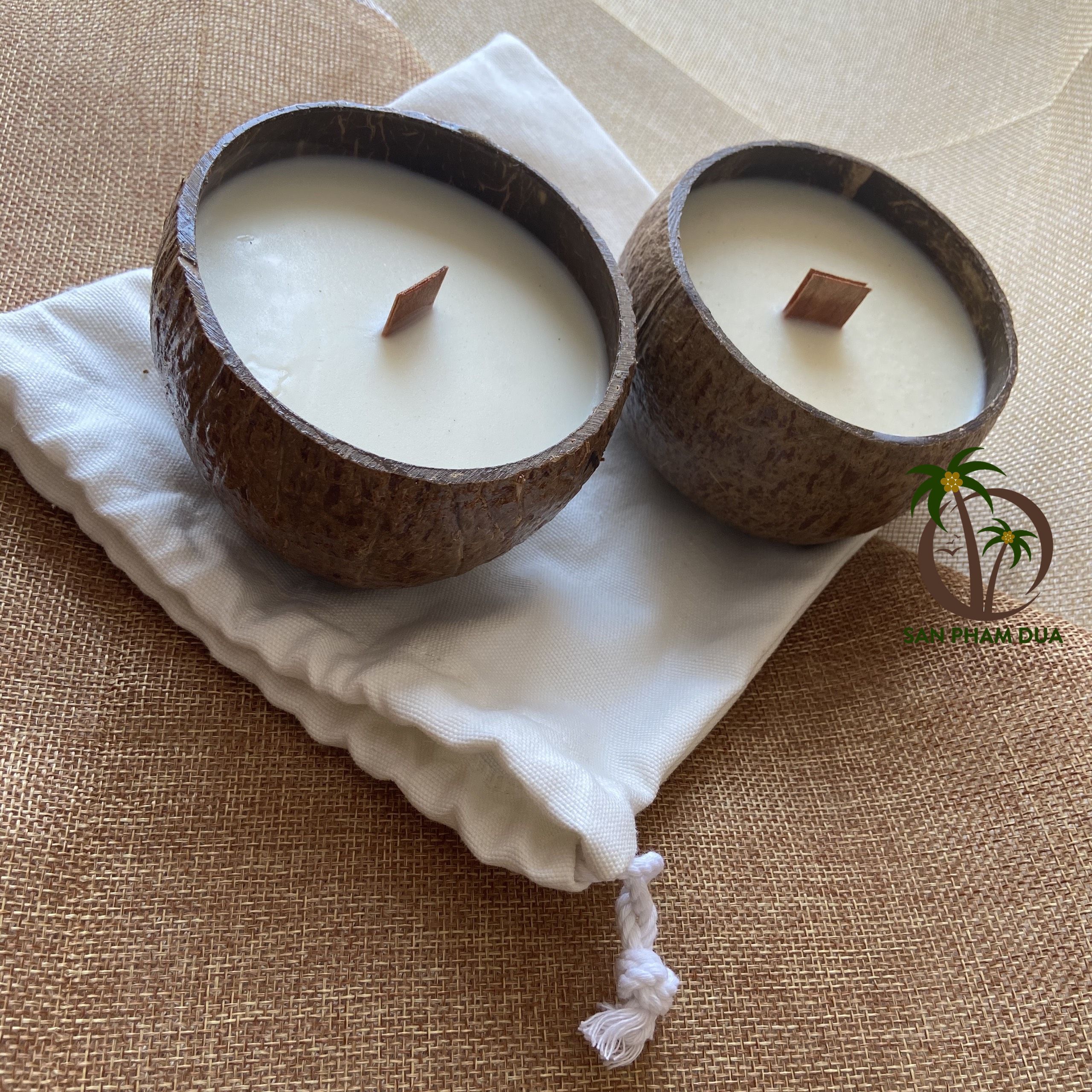 Hot Sale Wholesale Luxury Coconut Shell Candle Handmade Wooden Soy Wax Candle in Bowl and Fruit Shapes for Parties and Gifts