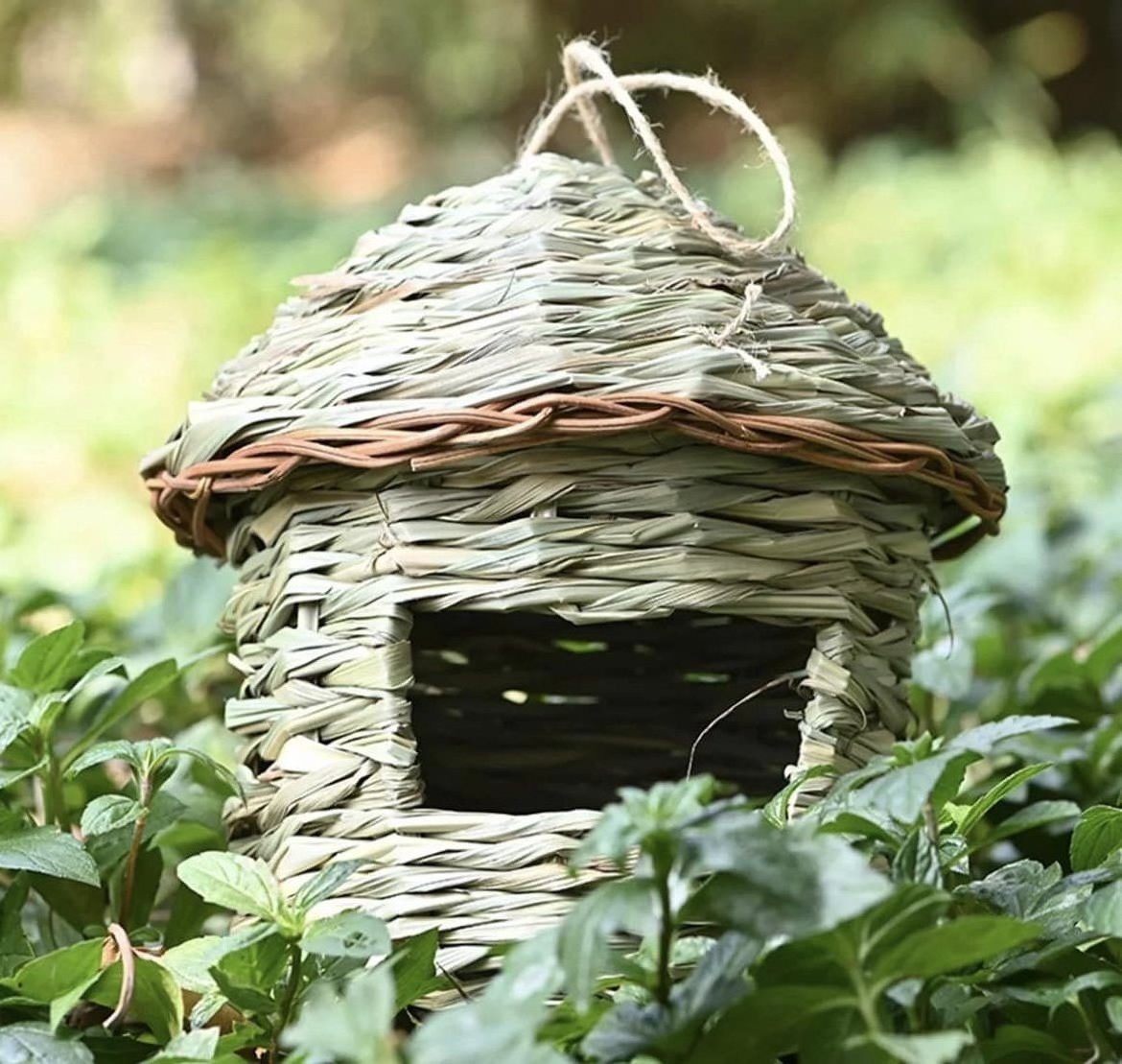 Wholesale bird cages from Vietnam Hanging natural bird house/ Handmade Bird Shelter from water hyacinth/ Handicraft Pet Hut