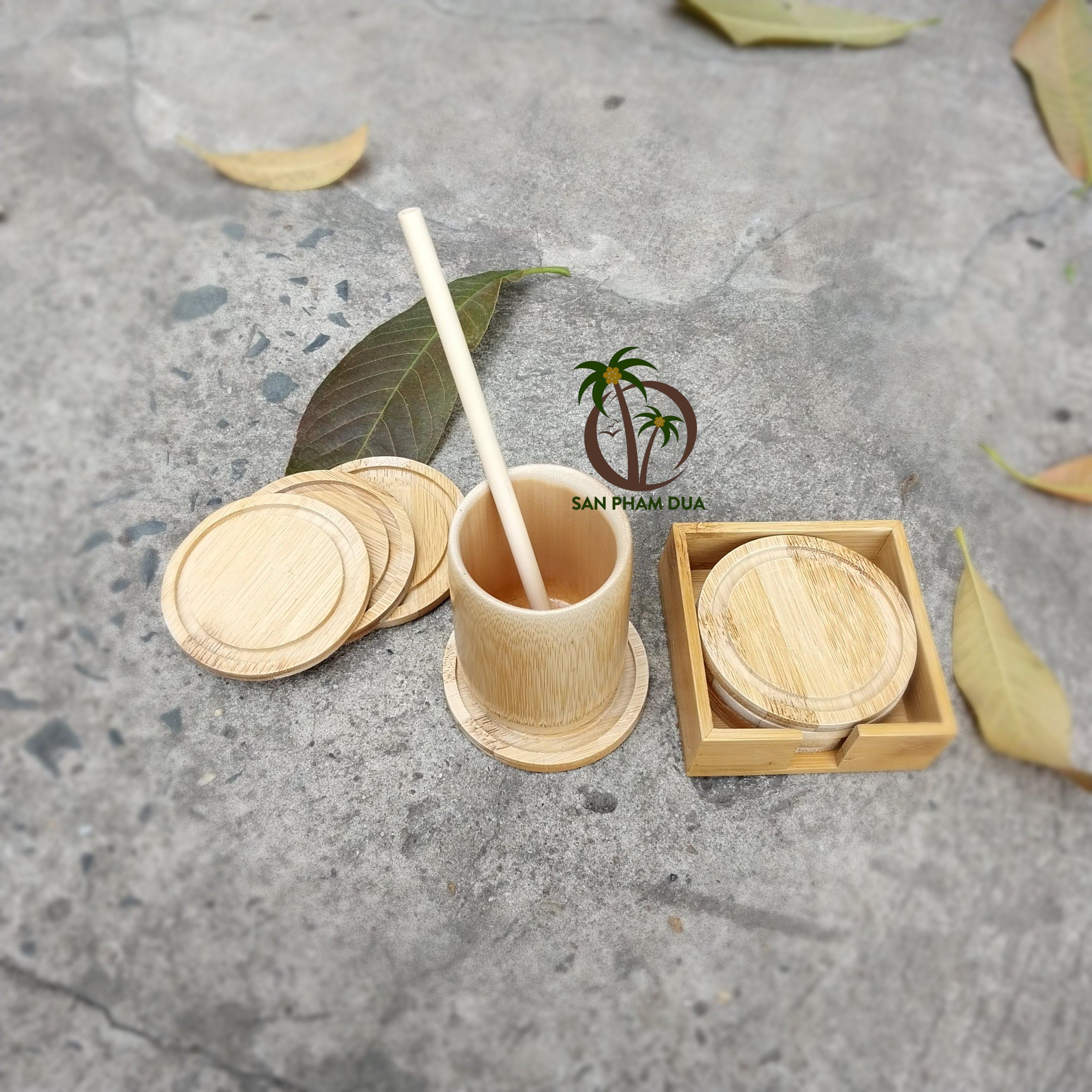 BAMBOO COASTER BOX FOR BAMBOO CUP OR DRINKING CUP BAMBOO COASTER CUSTOMIZED DIAMETER WHOLESALE