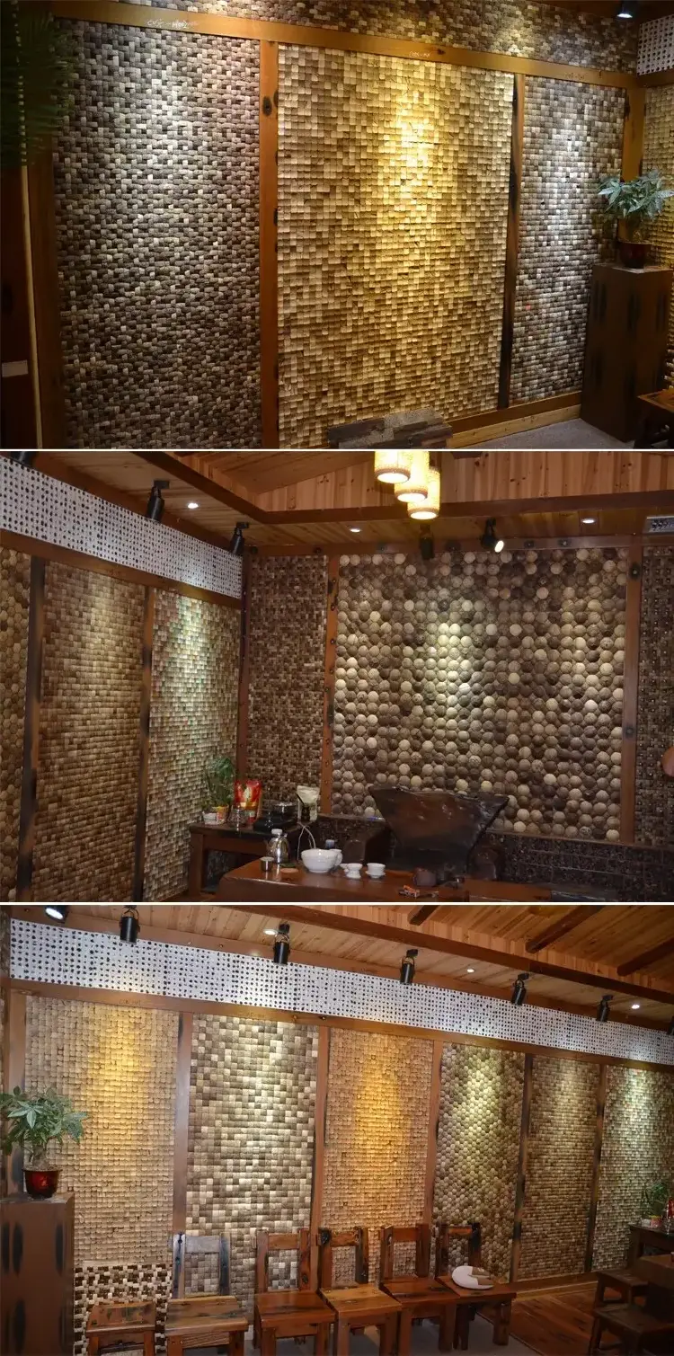 Decorative Panel Board Coconut Shell  Wall Panel/ instant mosaic wallpaper/wall panels Coconut Shell Mosaic Coconut Shell