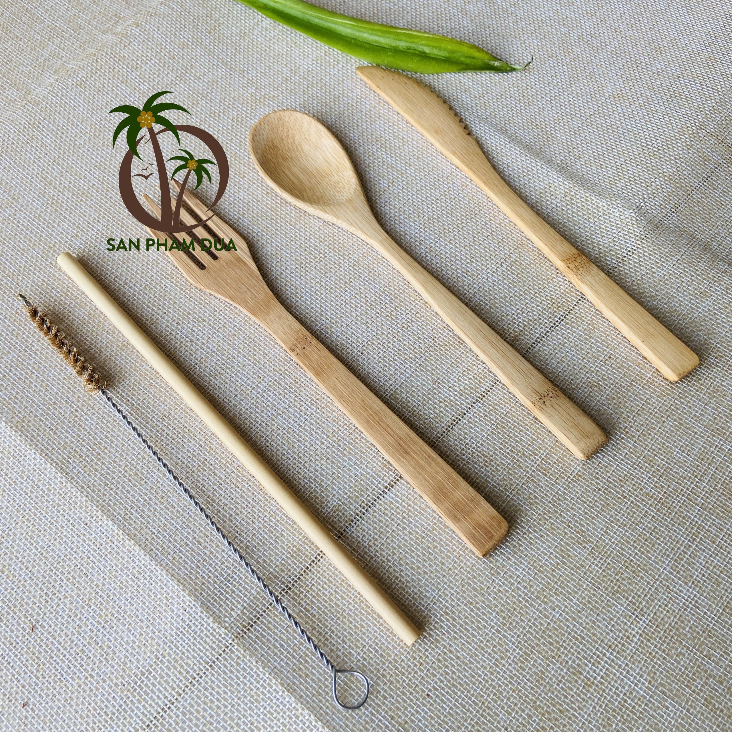 BAMBOO CUTLERY TRAVEL BAMBOO SPOON CHOPSTICKS TRAVEL CUTLERY SETS KNIFE FORK CUSTOMIZED SIZE