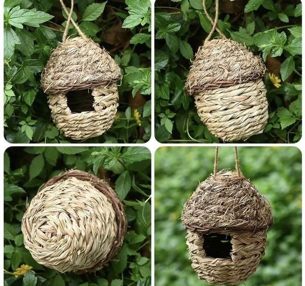 Wholesale bird cages from Vietnam Hanging natural bird house/ Handmade Bird Shelter from water hyacinth/ Handicraft Pet Hut