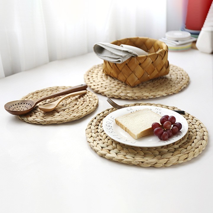 SEAGRASS RUG STRAW PLACE MAT DOOR MAT, SEA GRASS WATER HYACINTH, BAMBOO, RATTAN Summer Beach Bag basket bag sedge