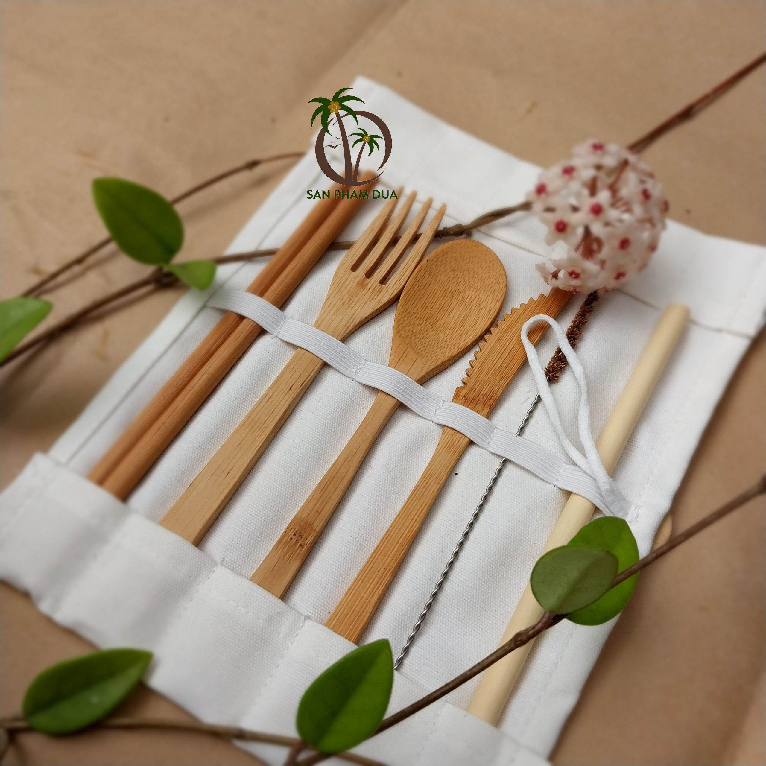 BAMBOO CUTLERY TRAVEL BAMBOO SPOON CHOPSTICKS TRAVEL CUTLERY SETS KNIFE FORK CUSTOMIZED SIZE