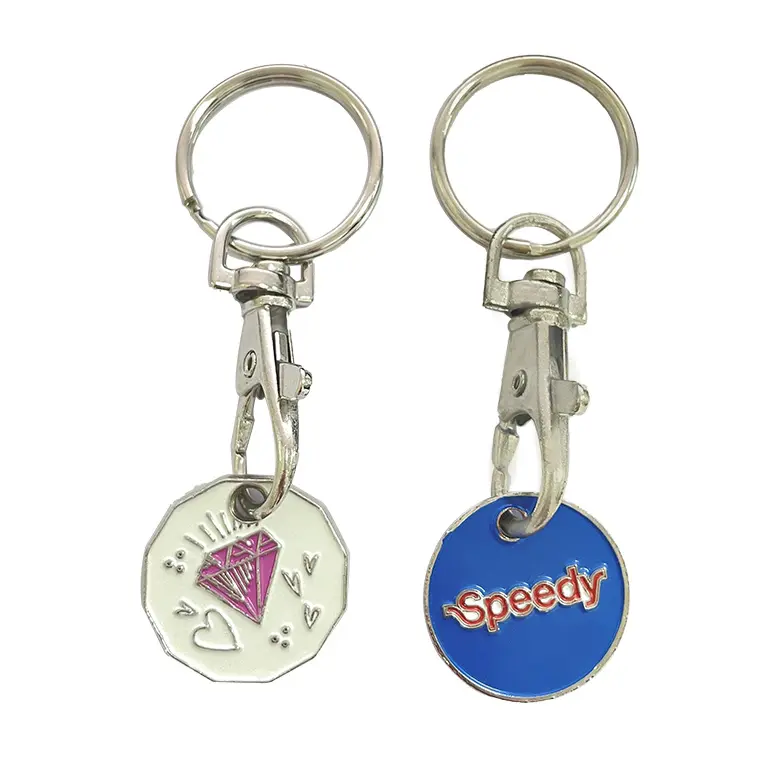 High quality custom metal stainless steel Pvc keyring Detachable souvenir gift 360-degree rotary keyring