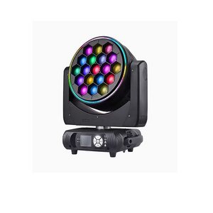 K15 19x40W 4in1 RGBW led zoom bee eye moving head light led stage disc light with led ring rotation lens