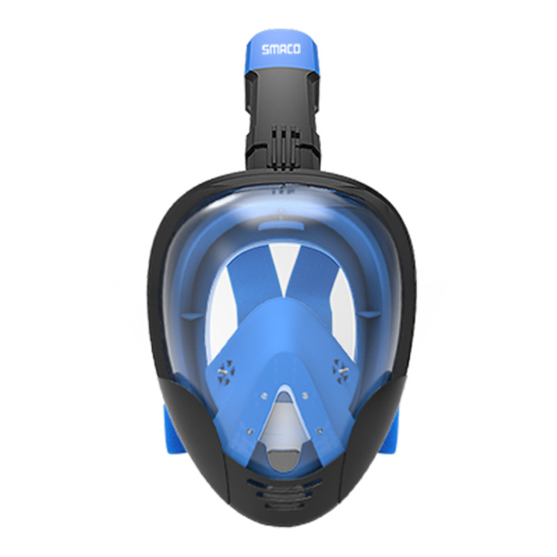 SMACO M8018 Full face snorkel mask Snorkel Free Diving Mask Soft Silicone Diving Equipment  go pro swim scuba diving mask