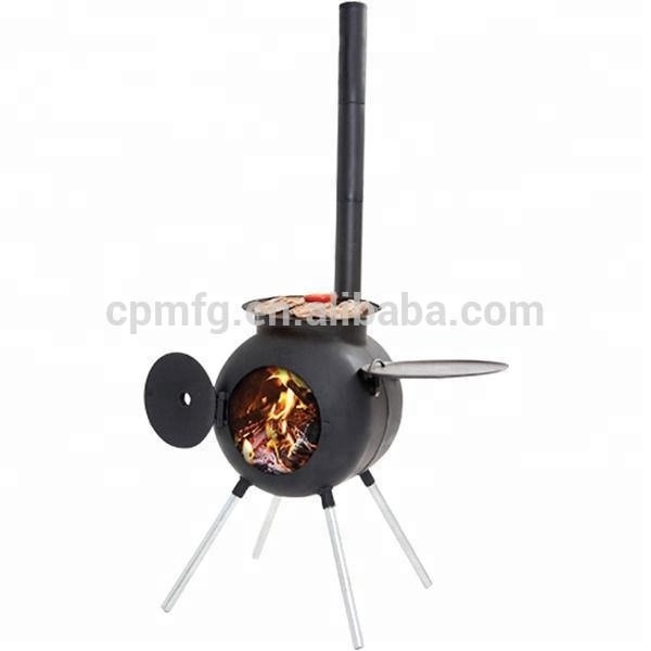 multiple functions ready to ship instantly Stainless Steel cast iron stove wood burning stove BBQ outdoor camping stove