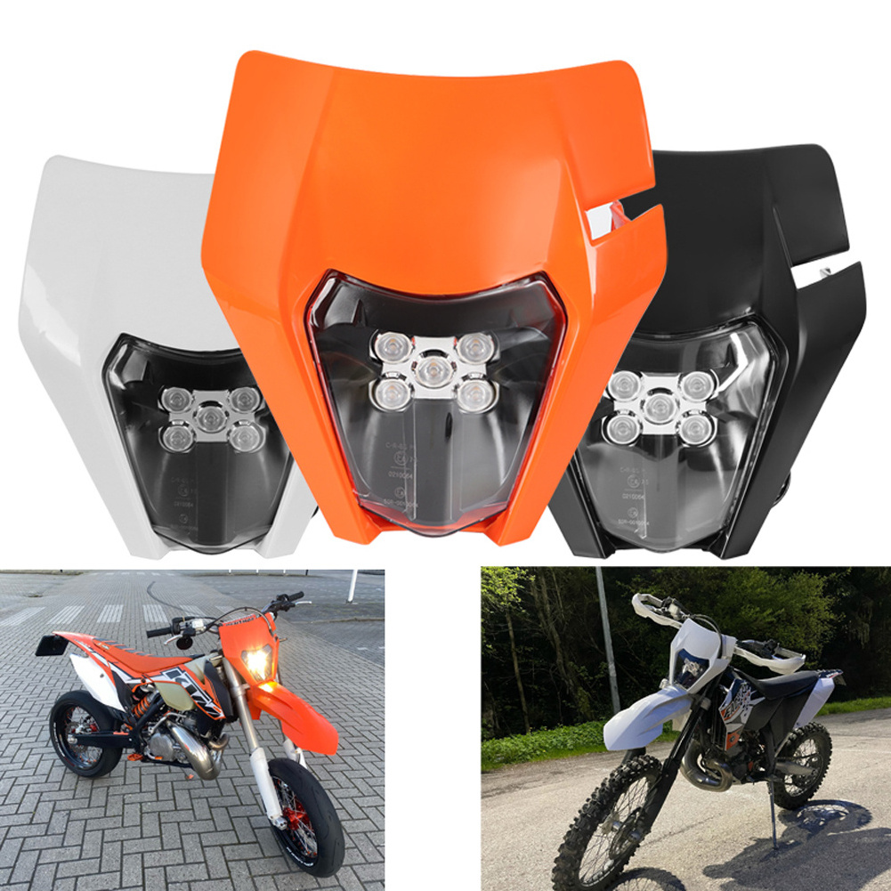 Supermoto Hi/Lo Beam Motocross Enduro Dual Sport Dirt Bike LED Headlight Headlamp for For EXC XCF SX SXF XC XCF SMR  moto ktM