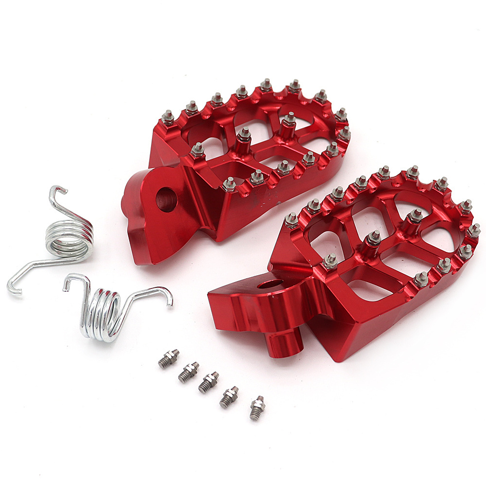 Aluminum Alloy Motorcycle CNC Foot Pegs Rests Footrest Pedals for Yz125 Yz85 Yz450f Wr250 450f 99-17