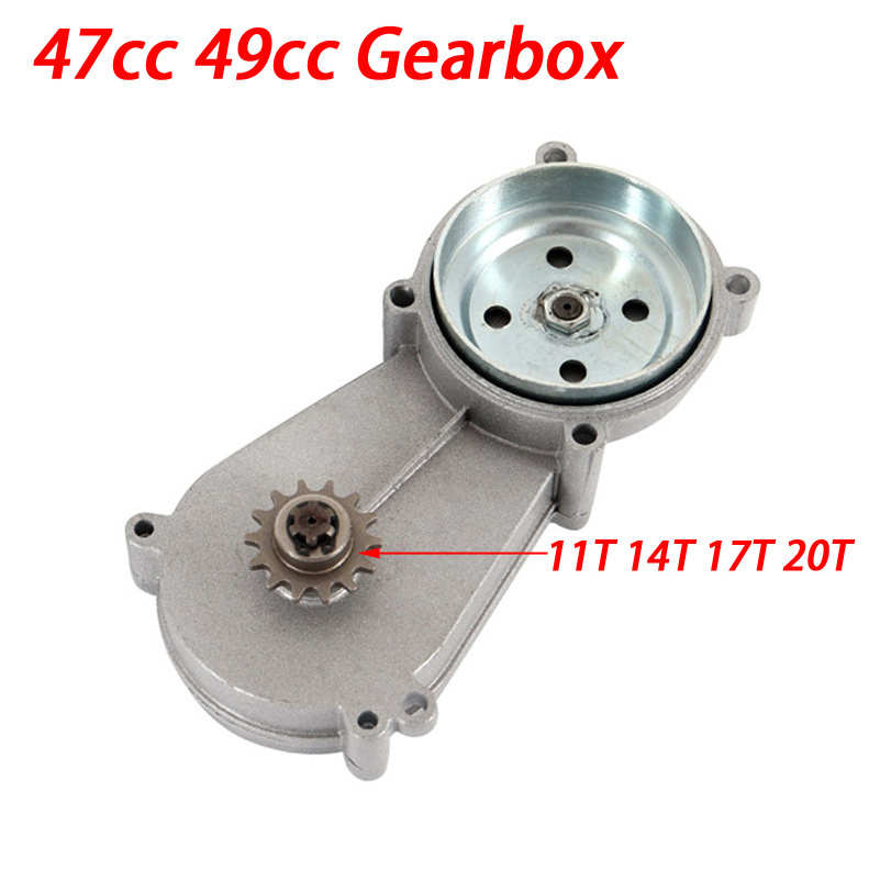 14T Transmission Gearbox Reduction Gear Box For 47cc 49cc 2 Stroke Engine Mini Pocket Bike Scooter ATVs Pocket Bike Cross