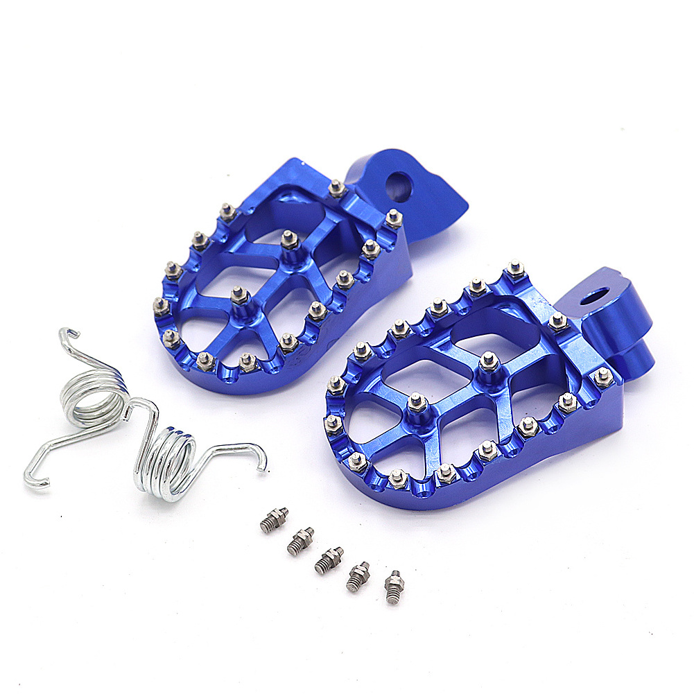 Aluminum Alloy Motorcycle CNC Foot Pegs Rests Footrest Pedals for Yz125 Yz85 Yz450f Wr250 450f 99-17