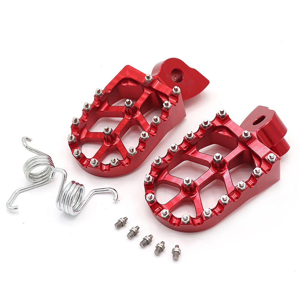 Aluminum Alloy Motorcycle CNC Foot Pegs Rests Footrest Pedals for Yz125 Yz85 Yz450f Wr250 450f 99-17