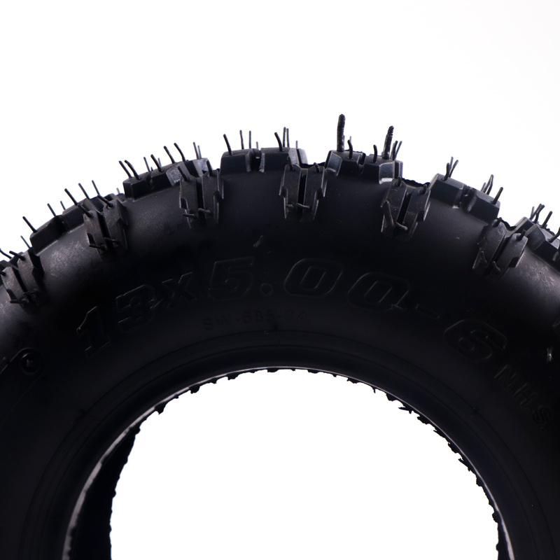 13-Inch 13*5.00-6NHS Aerated Rubber Tubeless Tires On Wheels For ATV 4 Wheeler Lawn Mower Yard Tractor Garden Trolleys