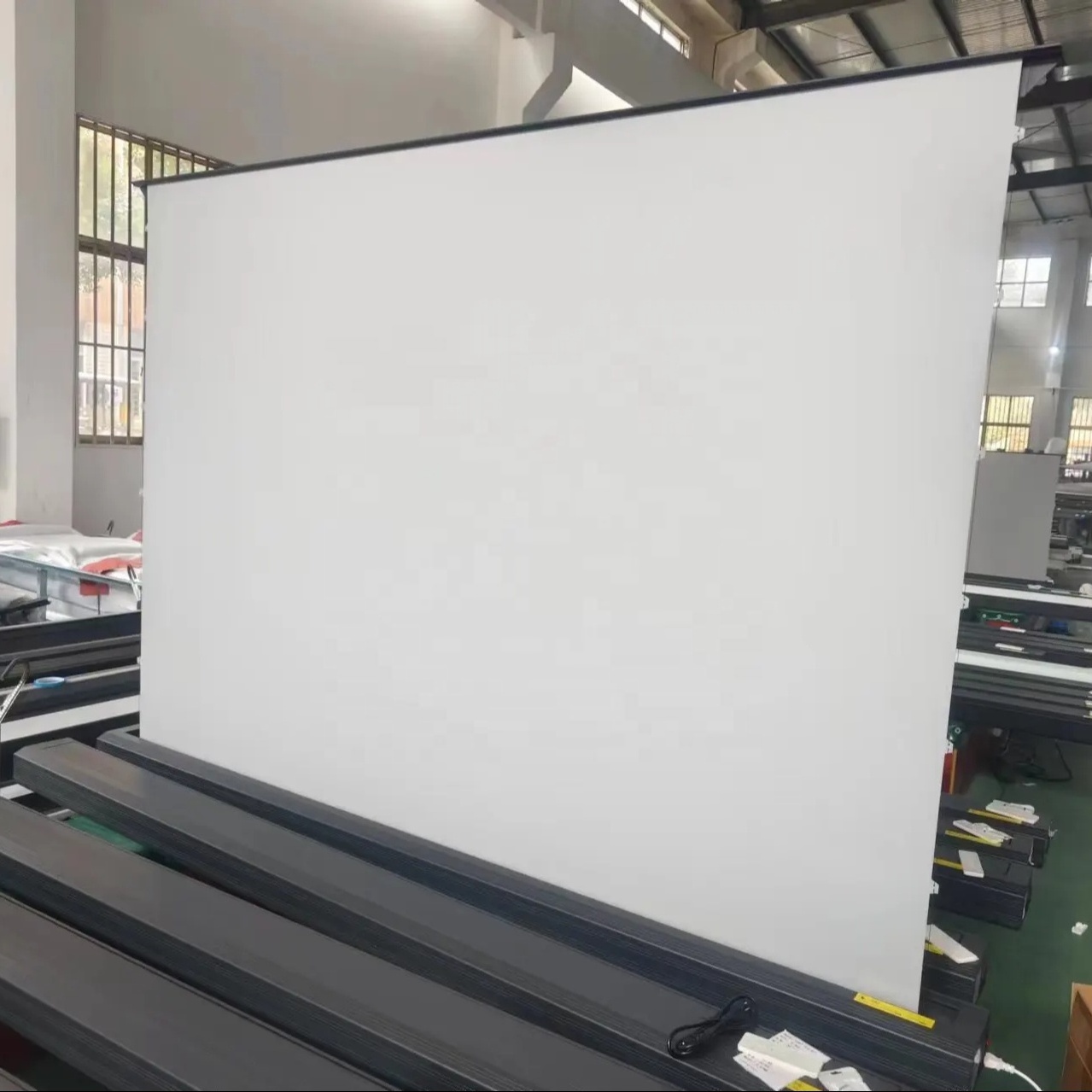 120 Inch Motorized Electric Projector Screen Ust Alr Roll Up Pet Crystal Screen Projection Screens with electronic