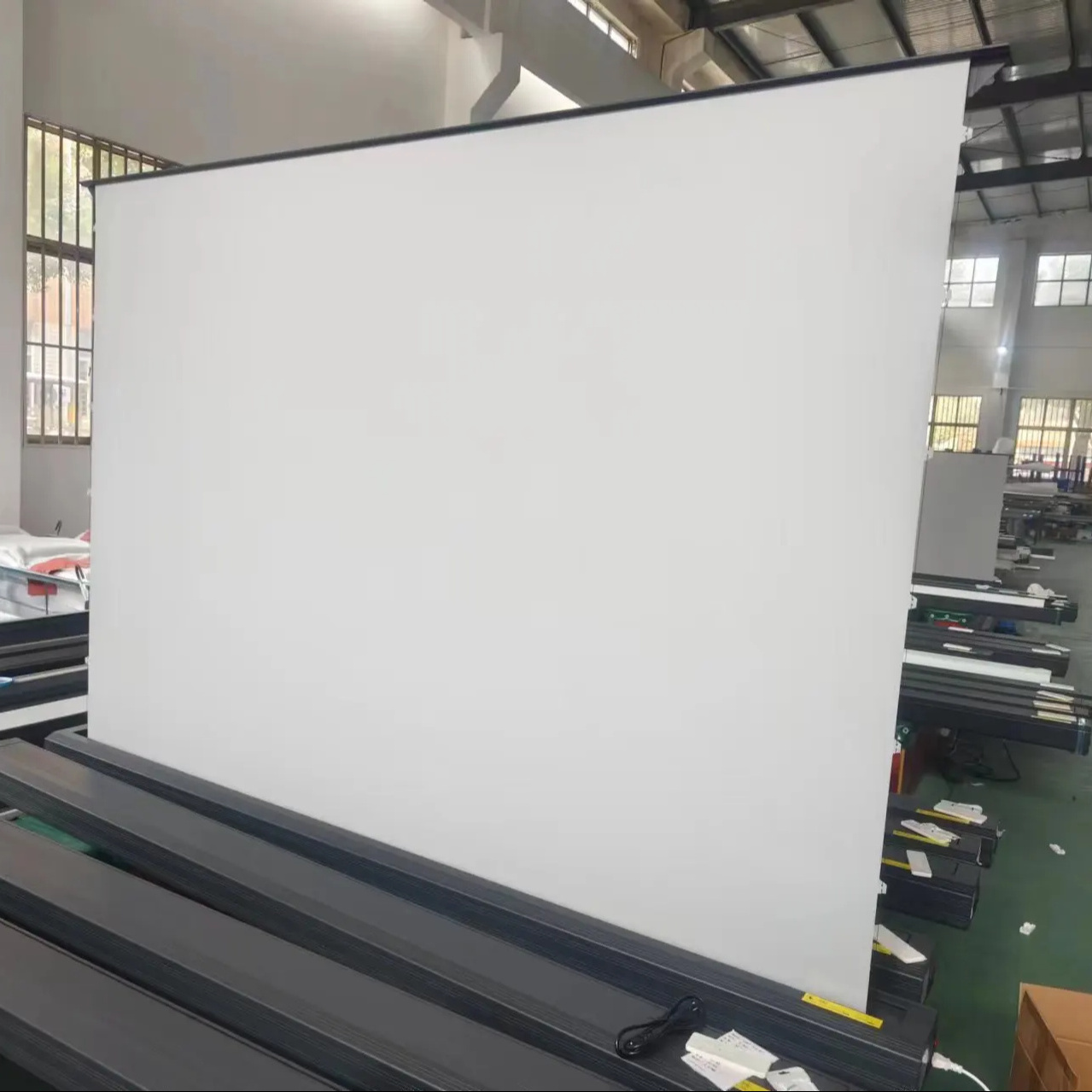 120 Inch Motorized Electric Projector Screen Ust Alr Roll Up Pet Crystal Screen Projection Screens with electronic