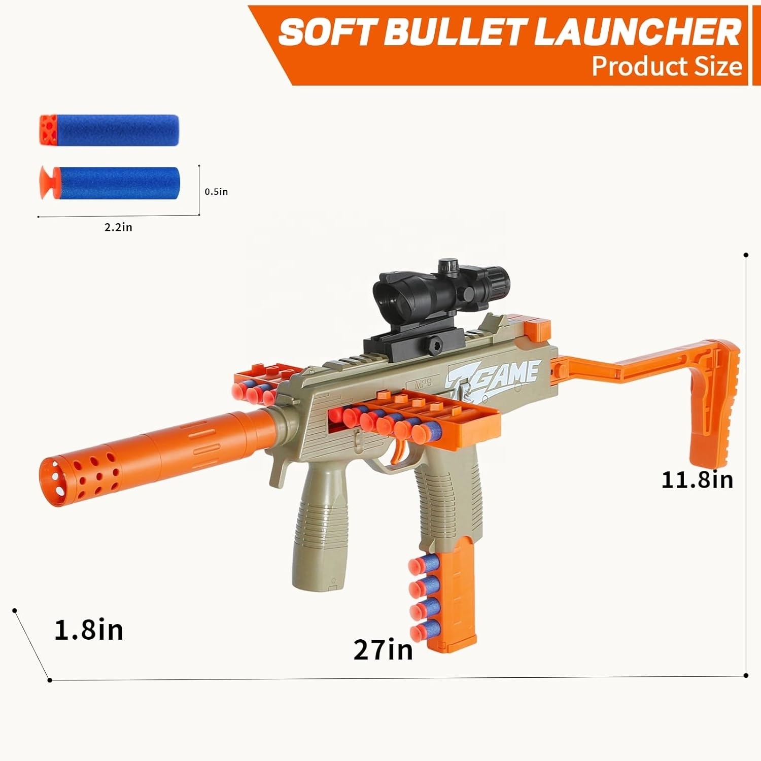 Discount UZI Realistic Toy Gun Darts Sniper Rifle with Scope Foam Blasters with Soft Bullets Gun