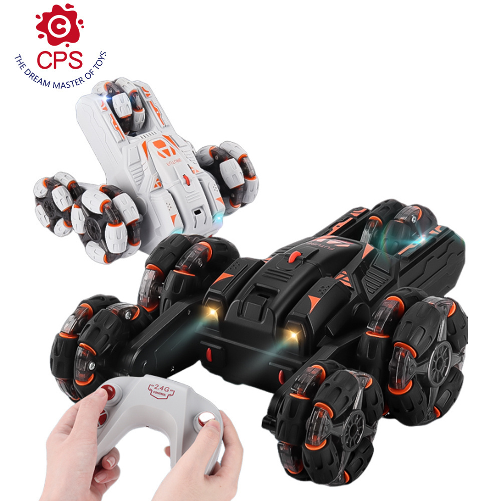 CPS 2.4GHz RC Car with 360 Rotation with Lights Gesture Sensing Stunt RC Car Remote Control Drift Climbing Cars