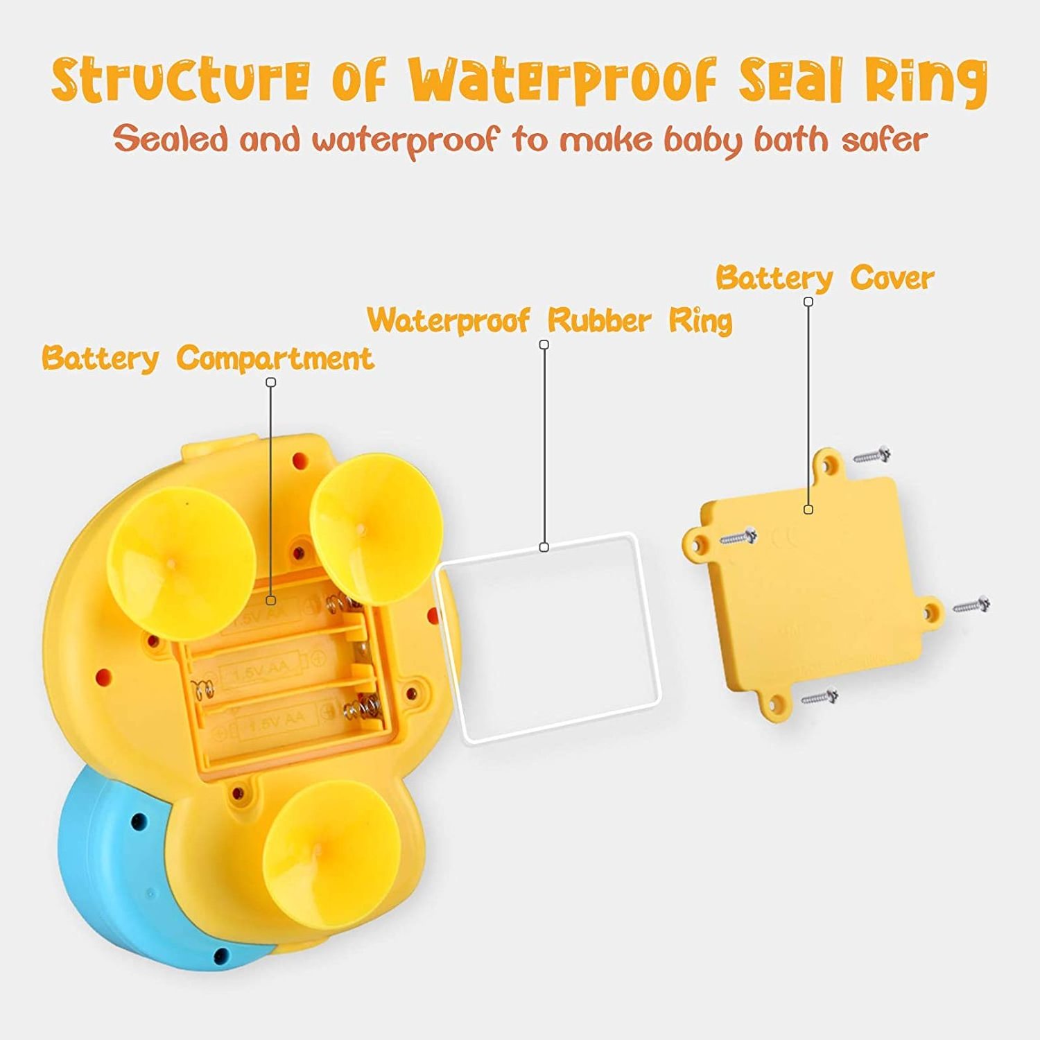 Duck Bath Toy Shower Head Bathtub Spray Water Bath Toy Two Spraying Water Modes Waterfall Bath Toy for Baby