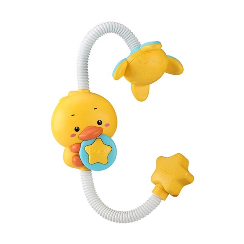 Duck Bath Toy Shower Head Bathtub Spray Water Bath Toy Two Spraying Water Modes Waterfall Bath Toy for Baby