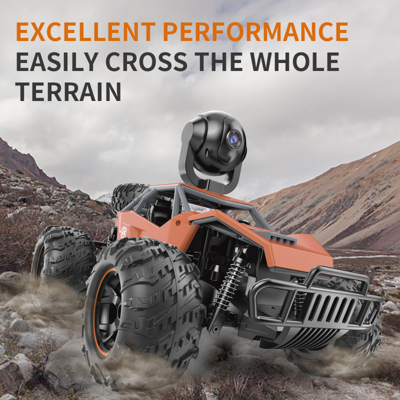 metal rc off-road car 1080P wifi real-time transmission camera HD FPV app control alloy high speed toy car remote control truck