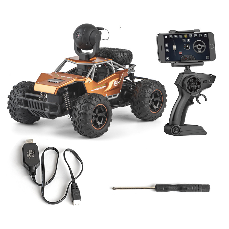 metal rc off-road car 1080P wifi real-time transmission camera HD FPV app control alloy high speed toy car remote control truck