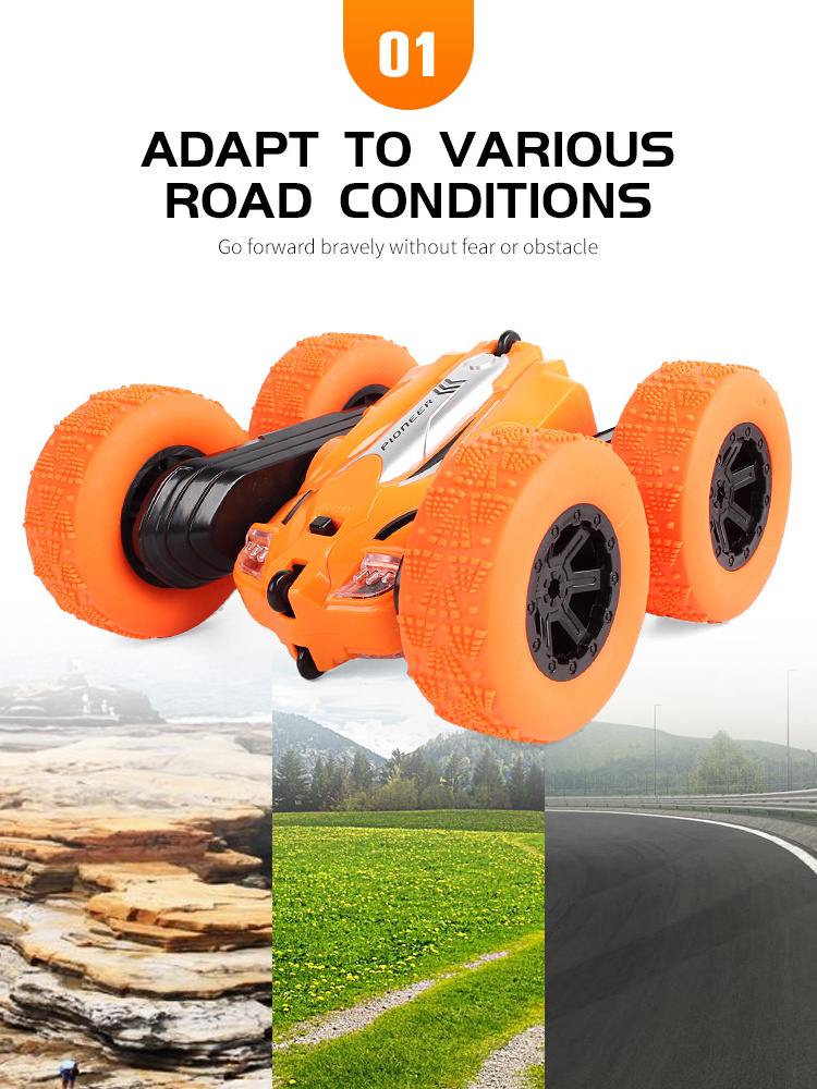 Stunt RC Car 360 Rolling with light 2.4G Remote Control Double Side climbing car RC stunt dancing car