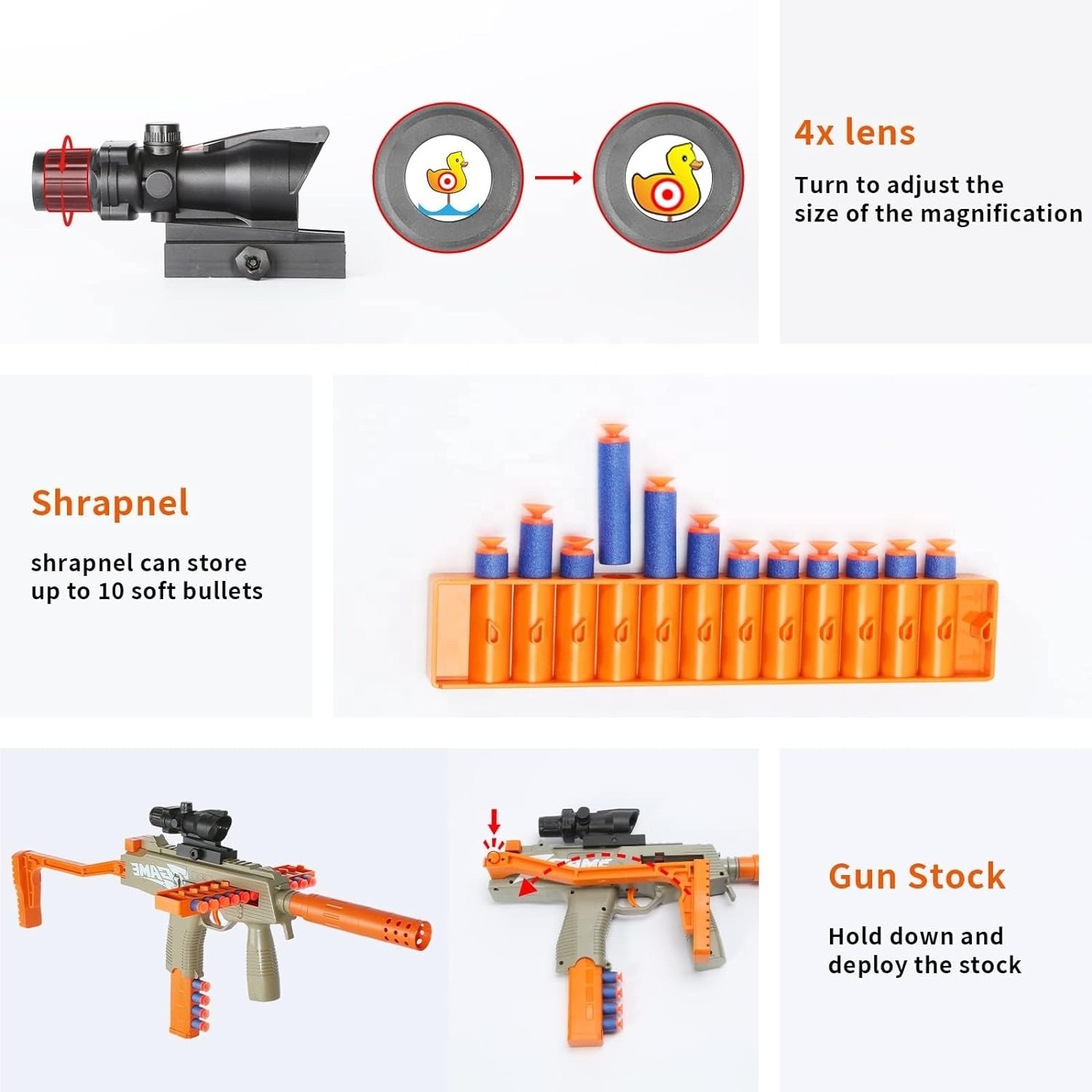 Discount UZI Realistic Toy Gun Darts Sniper Rifle with Scope Foam Blasters with Soft Bullets Gun