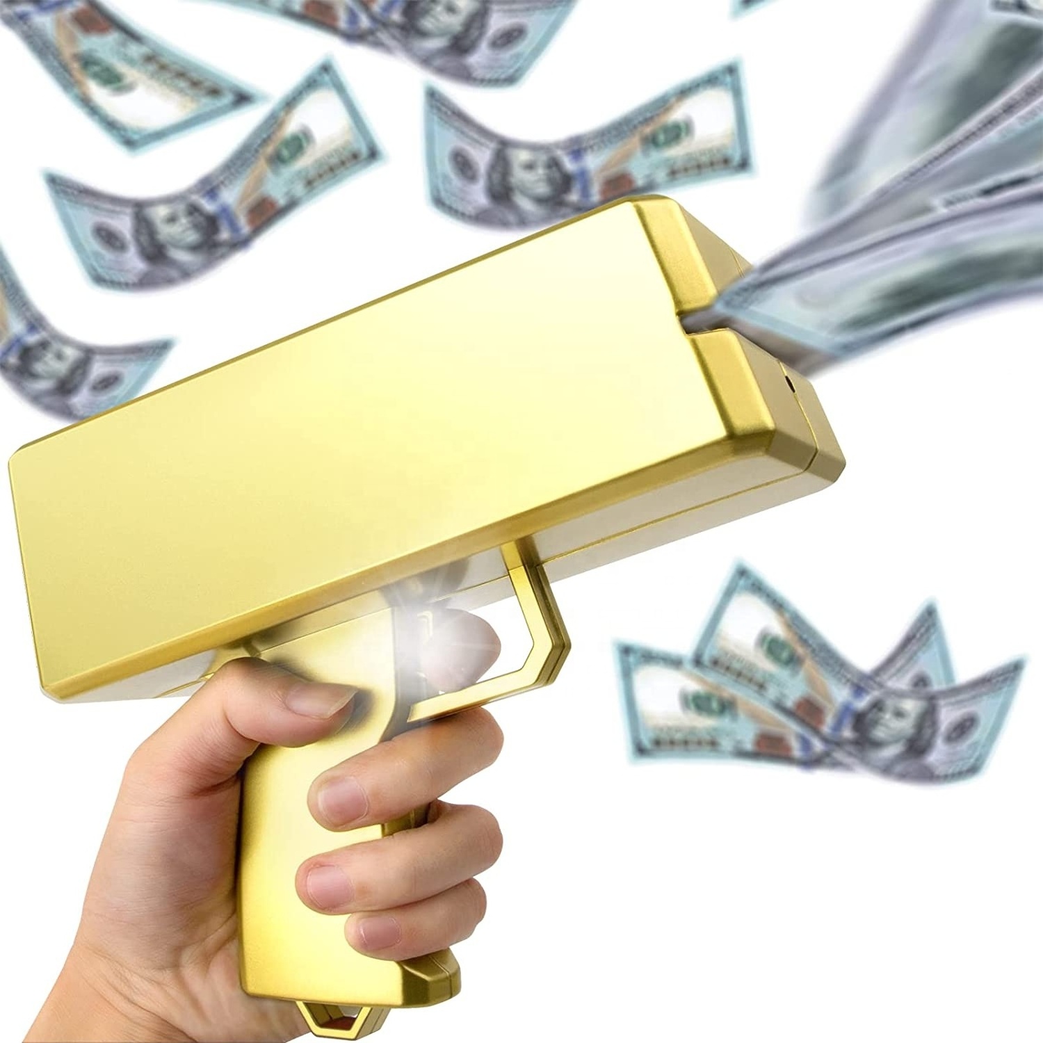 Hot Selling Gold Money Gun Toys Shooter Spray Cash Gun for Game