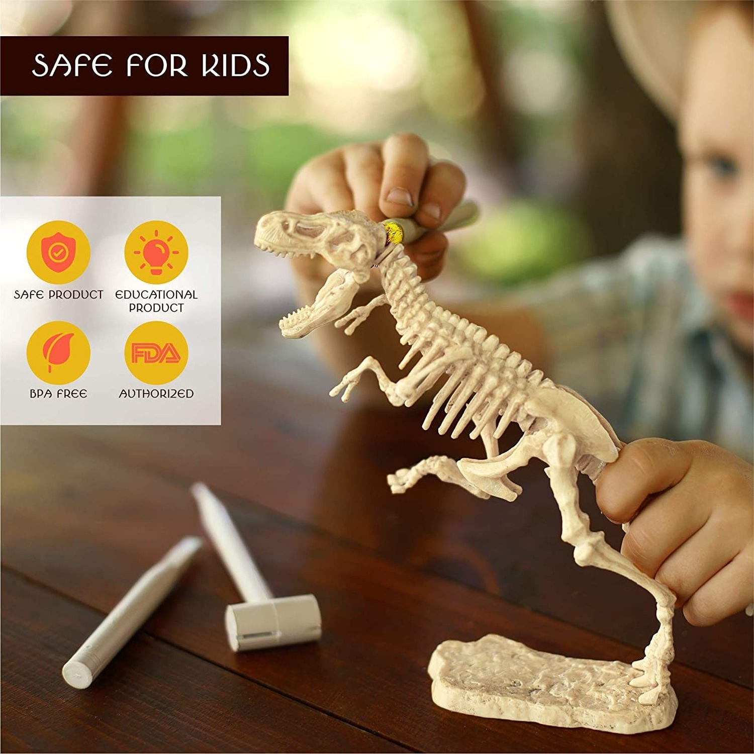 Kids Dinosaur Fossil Digging kit Dinosaurs Skeleton Set Dino Excavation Science Kit Educational Realistic Toys