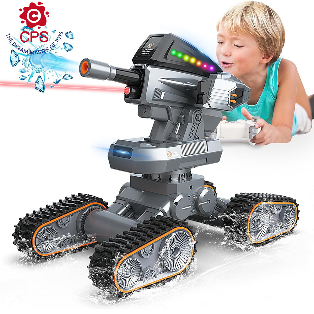 Remote Control Shooting Tank 2.4GHz All Terrain 360 Flip Climbing Stunt RC Car Tank Toy for Kids