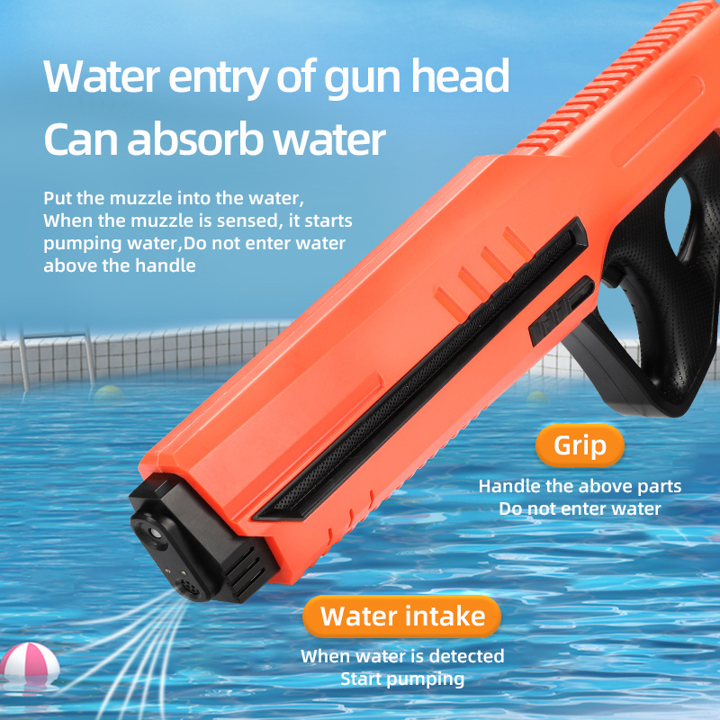 May Launched Newest Self-sensing water absorption Lithium Battery Powered Electric Water Gun Automatic water gun