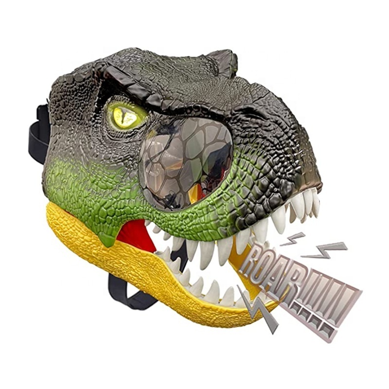 Dinosaur Mask LED Lighted Eyes T-rex Party Mask with Sounds Halloween Party Cosplay Costume Mask