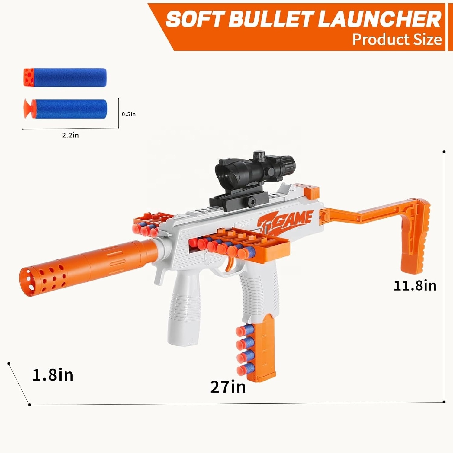 Discount UZI Realistic Toy Gun Darts Sniper Rifle with Scope Foam Blasters with Soft Bullets Gun