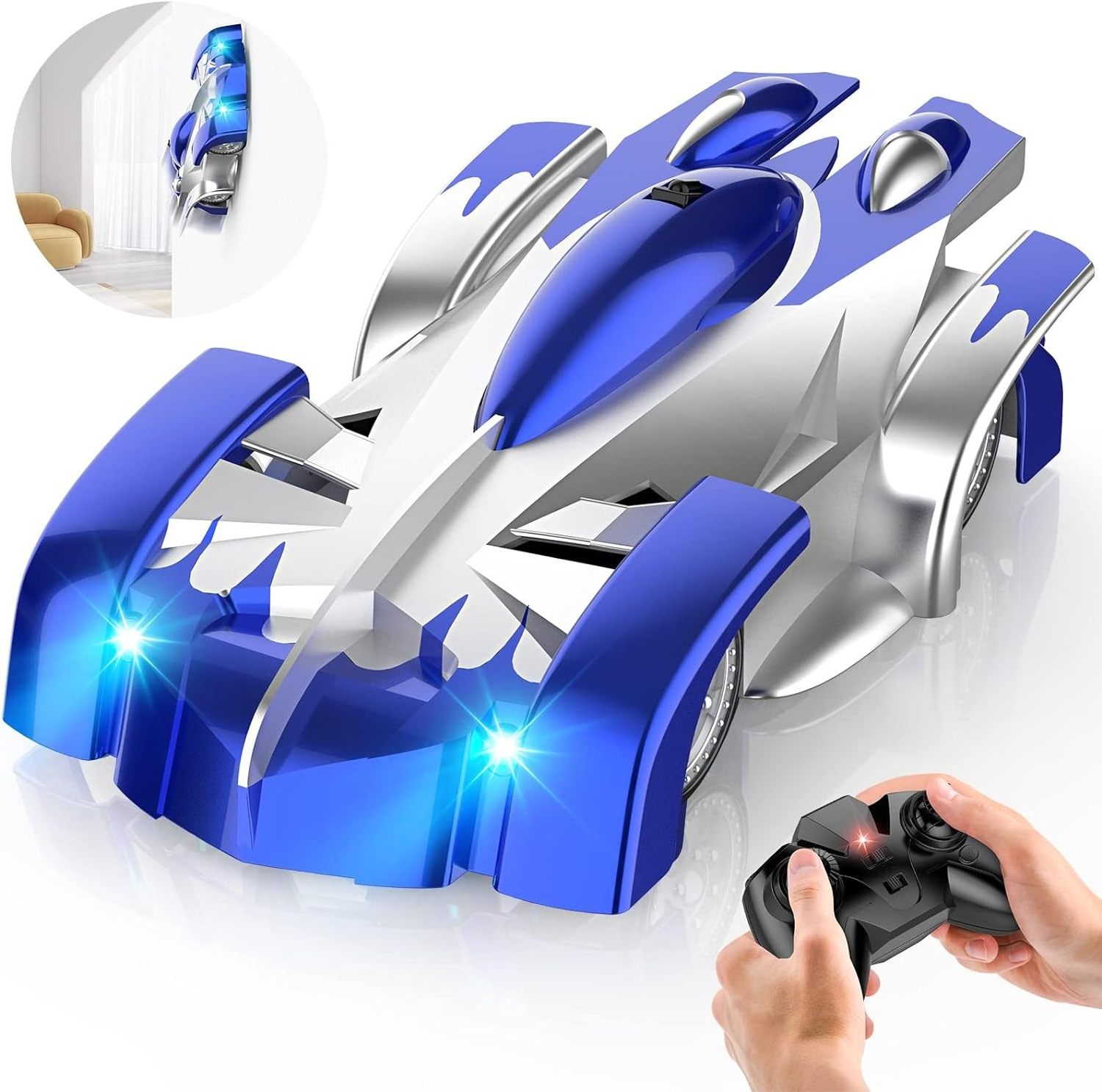 Wall Climbing Remote Control Car 360 Rotating Dual Mode RC Stunt Car Rechargeable Toy Car with Headlight