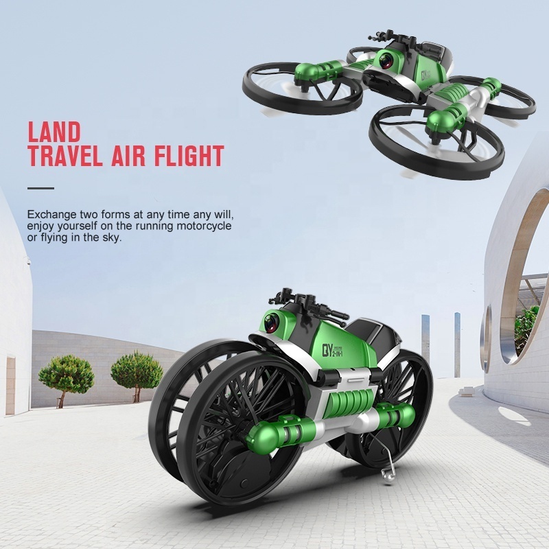 2 In 1 High Speed Flying Car HD Aerial Camera Rc Helicopter Motorcycle Professional Quadcopter Drones With Camera