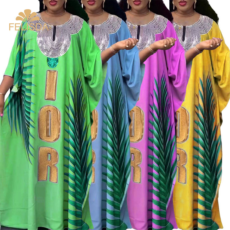 Elegant African Dresses For Women Clothing 2024 Summer Autumn Maxi Dress Ladies Traditional Kenya Ghana African Clothing Dress