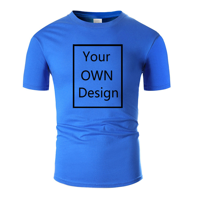 Your OWN Design Brand Logo /Picture Free Custom Men And Women DIY Cotton T shirt Tops Short Sleeve Casual Plus Size T-shirts