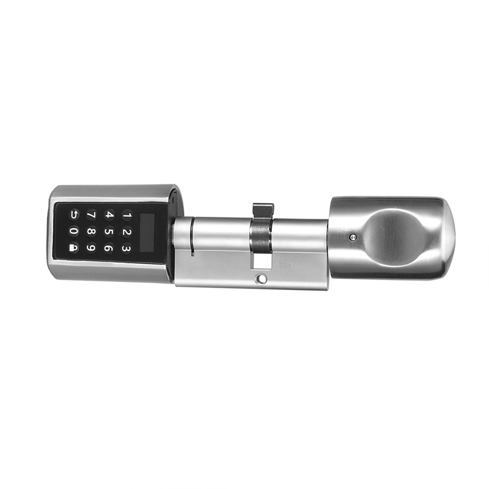 China Euro Standard Stainless Steel ZigBee Tuya Smart Security Digital Smart Cylinder Door Locks