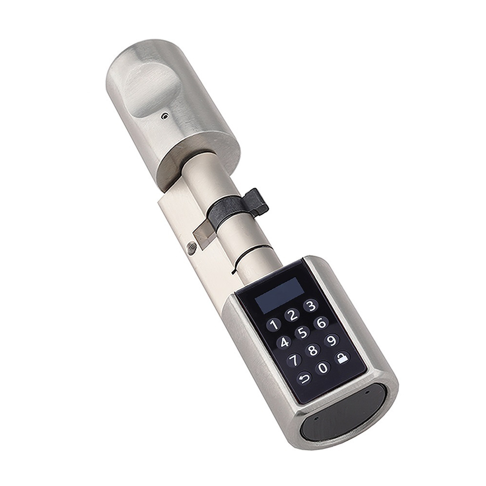 China Euro Standard Stainless Steel ZigBee Tuya Smart Security Digital Smart Cylinder Door Locks