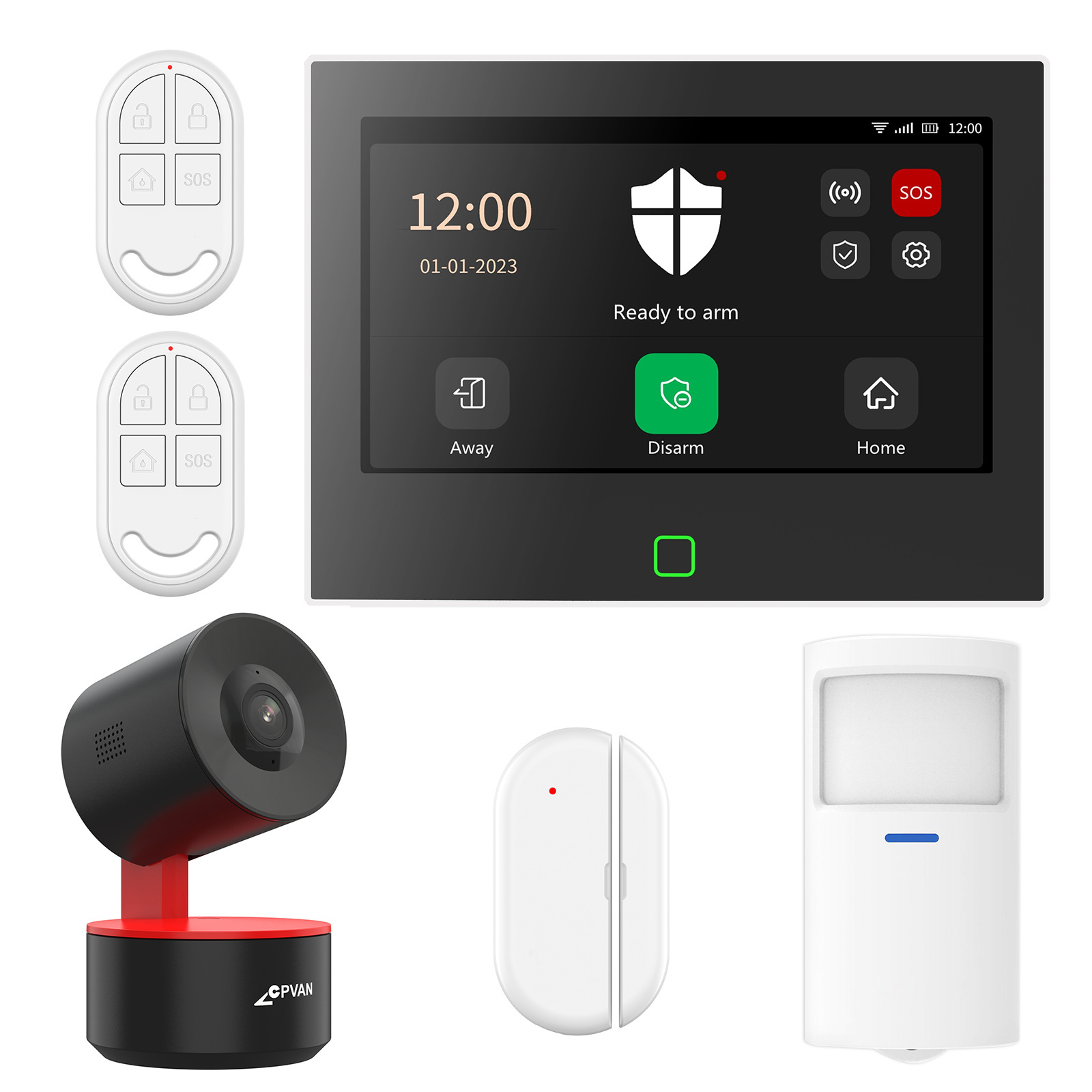 House Apartment GSM 4G+WIFI Alarm 7Inch Screen 8 Wired Zones Wireless Burglar Security Alarm System